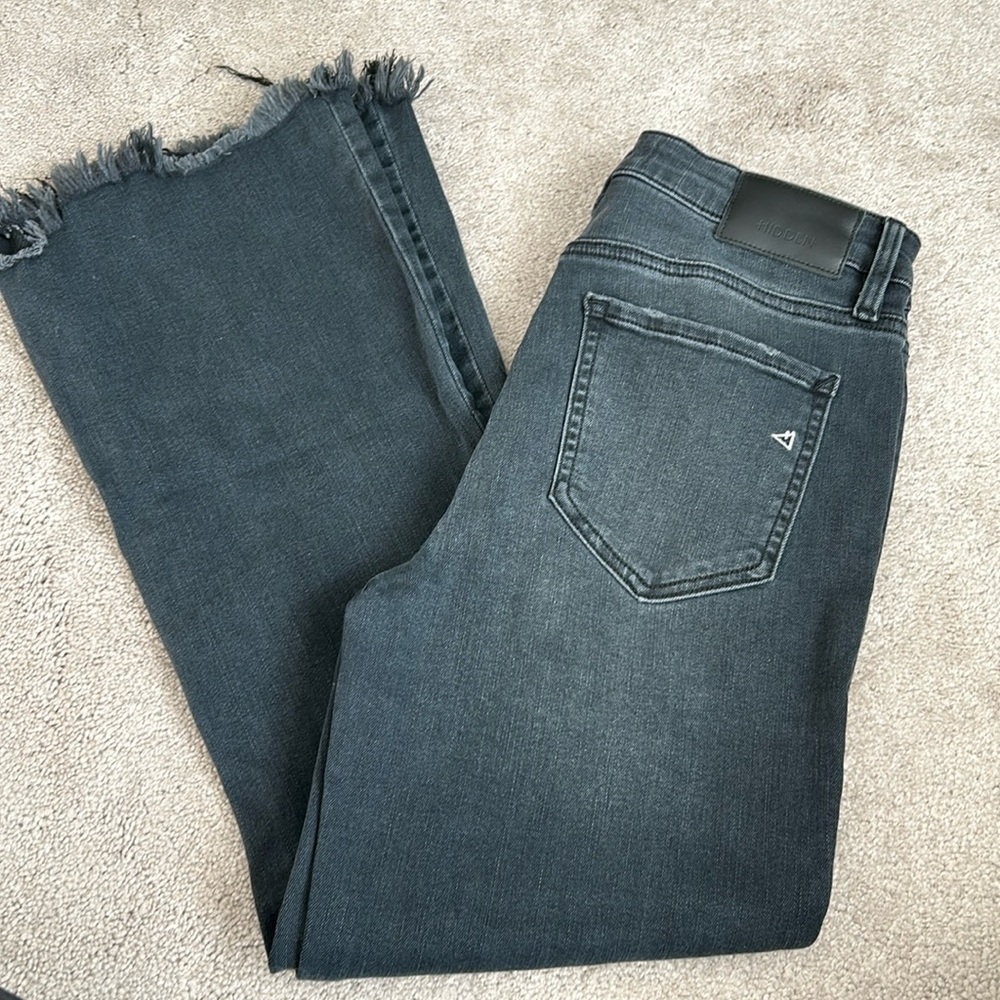 Crop flare jeans
